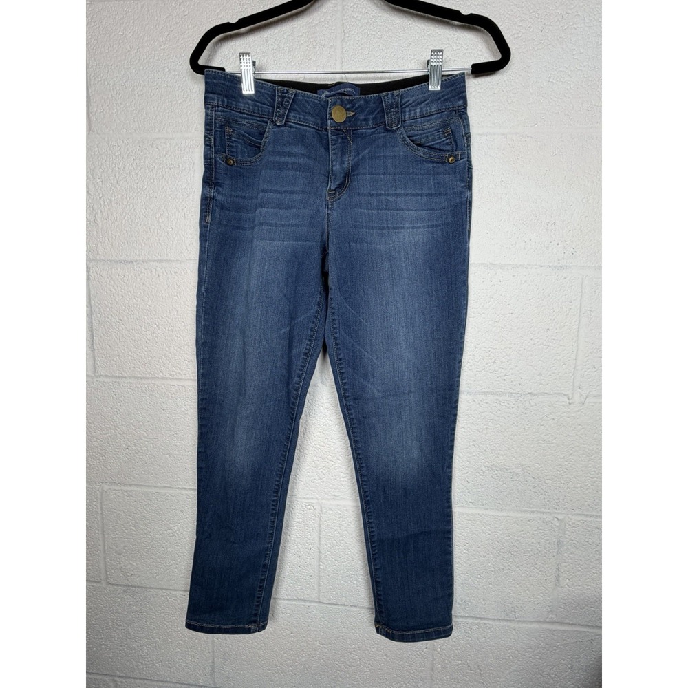 Democracy Ab Solution Size 6 Skinny Jeans Blue Stretch Ankle